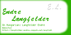 endre langfelder business card